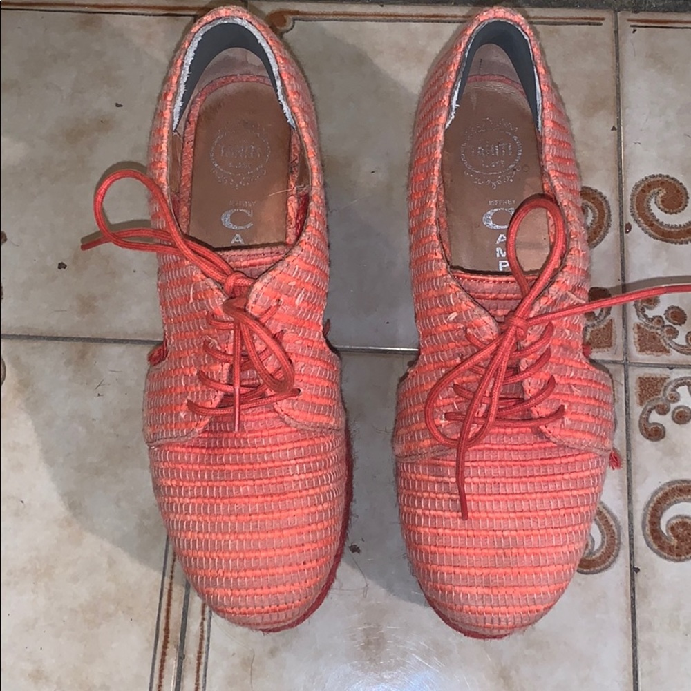 Jeffrey Campbell Tahiti Last salmon espadrilles